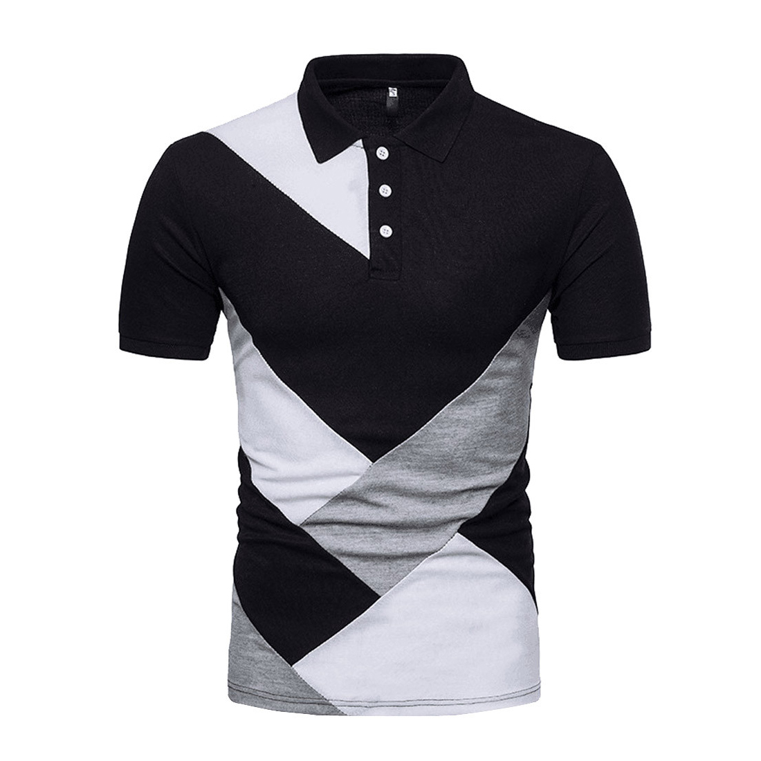 Men’s Patchwork Polo Shirt – Mego Sports